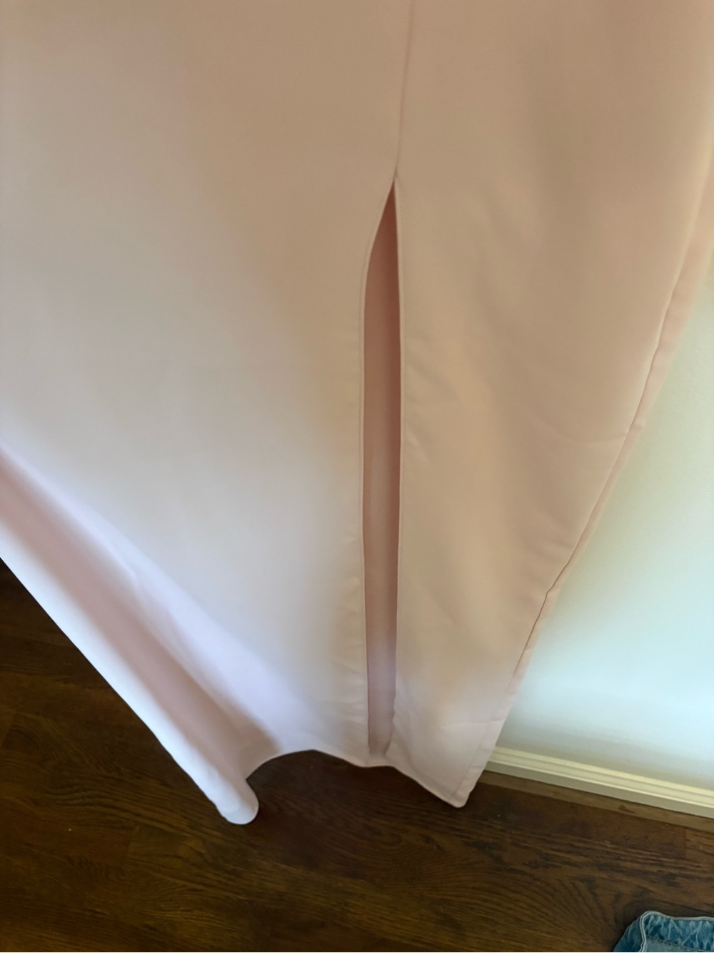 Amanda Uprichard Strapless Blush Pink Maxi Dress with High Slit - Picture 3 of 4